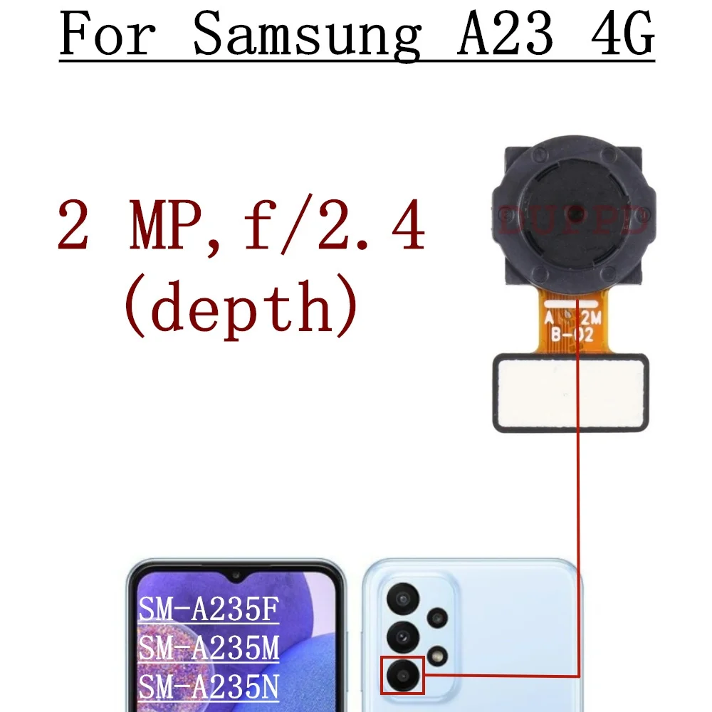 Front Rear Camera For Samsung Galaxy A23 4G A235F A235M A235N Back Wide Macro Depth Main Camera Module Flex Cable