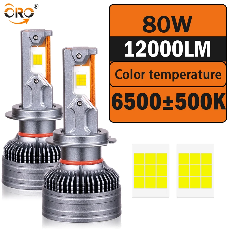 

Universal Fit H4/H7/H11 LED Headlight Bulbs 6000K White 120W IP68 Waterproof 60000 Hour Lifespan 2-Pack for Cars & Trucks