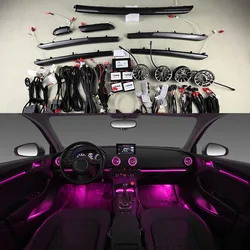 Car Door Decorative Lamp For Audi A3 S3 RS3 8V 8Y 2013-2020 64 Colours Interior Ambient Light LED Air Vent Dashboard mmi control