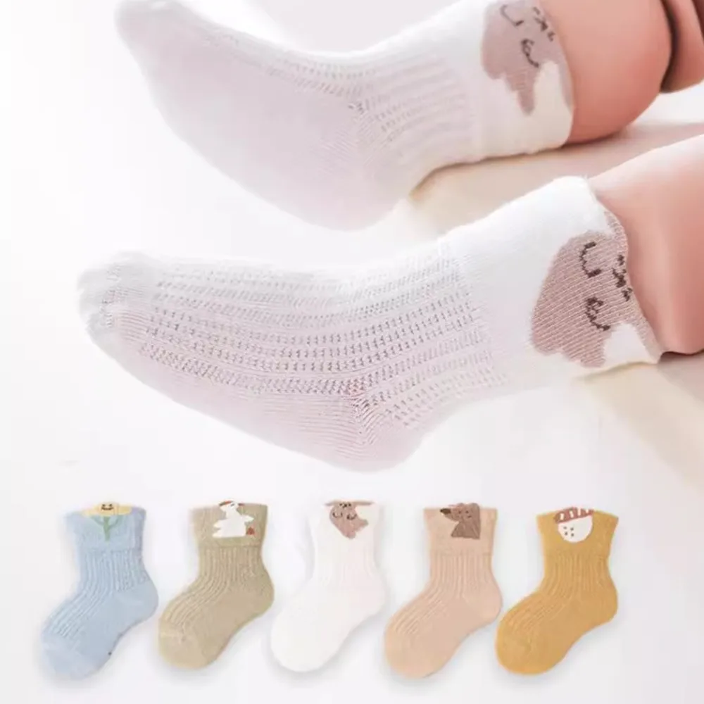 Summer new baby socks newborn ultra-thin mesh breathable baby socks cartoon loose cotton socks  toddler infantil sock