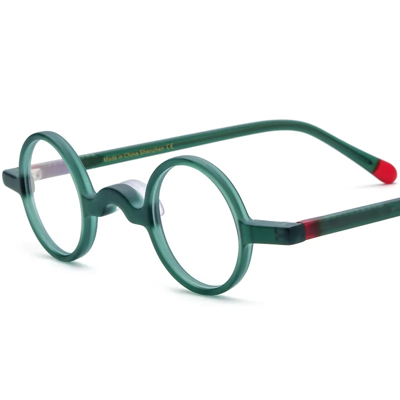 Cubojue Small Round 33mm Men Reading Glasses Women Eyeglasses Frame Male Anti Blue Reflection +150 250 450 500 Diopter Green