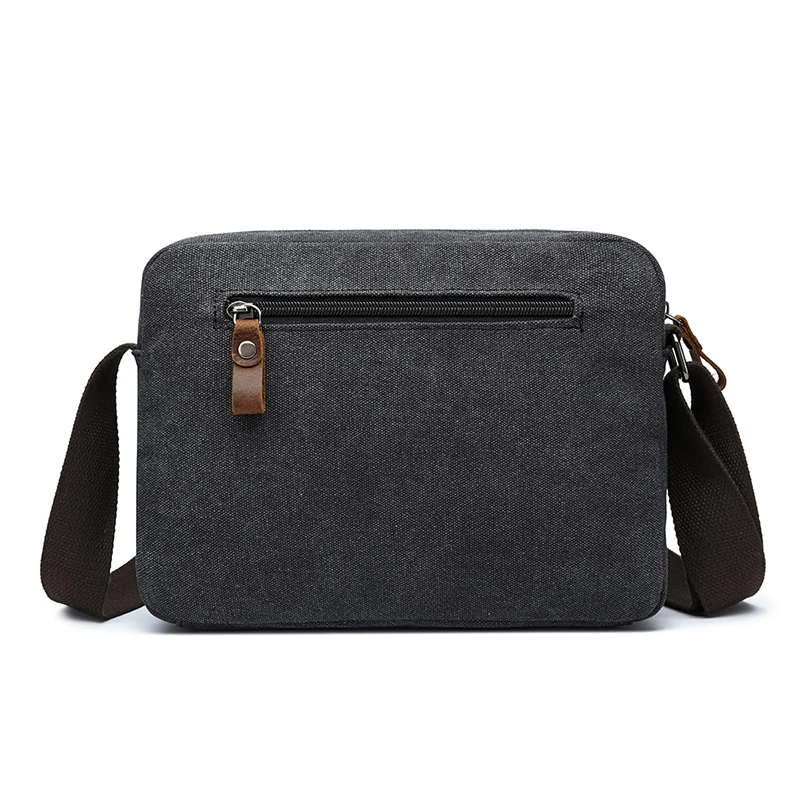 Men Canvas Bag Travel Hiking Messenger Shoulder Bag Business Briefcase Wallet Trends Crossbody Bag Large Capacity Flap Schoolbag