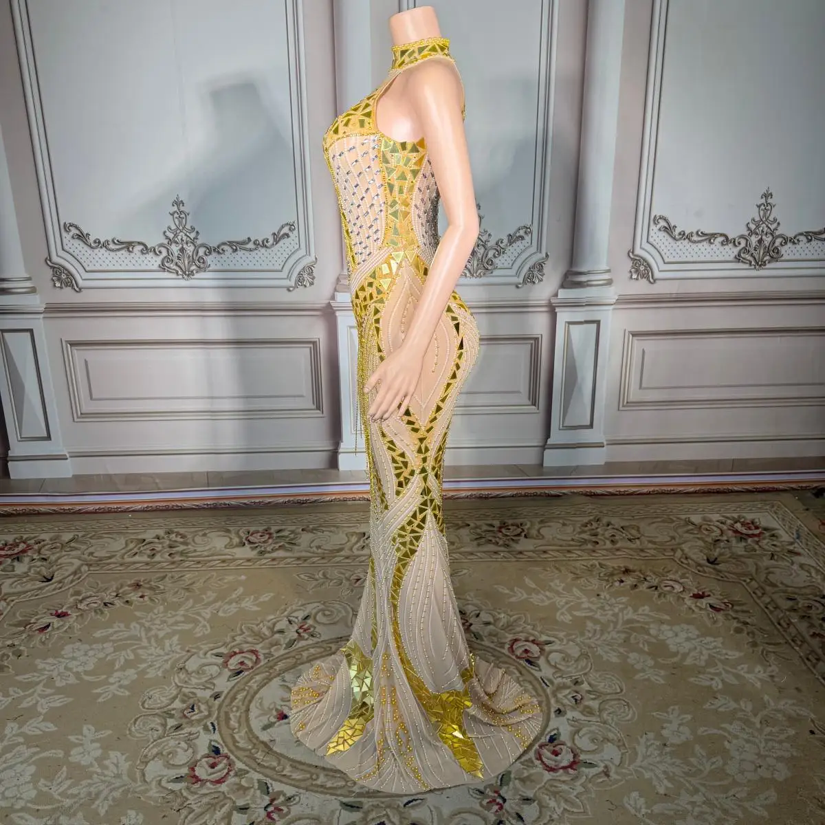 ZD 2025 vestido elegante de lujo para mujer, vestidos largos con lentejuelas y diamantes de imitación, traje para fiesta de cumpleaños y graduación, vestidos de Carnaval para conciertos