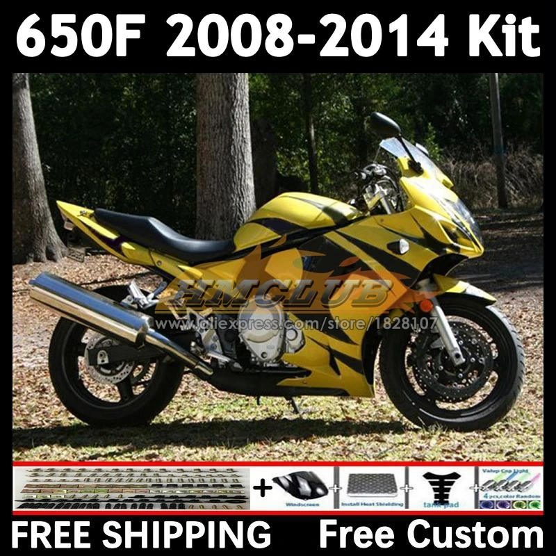 Body For SUZUKI GSXF 650 CC GSX650F golden black 2008 2009 2010 2011 2012 2013 2014 23No.83 GSXF650 08 09 10 11 12 13 14 Fairing