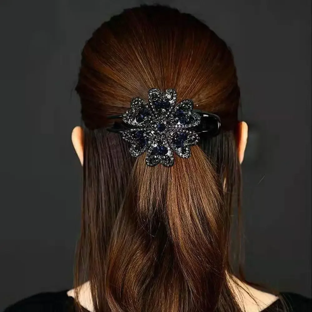

Hairpins Korean Hair Claws Zircon New Headwear Flower Hair Clips Crystal Hairpins Rhinestone Duckbill Clips Women Barrettes