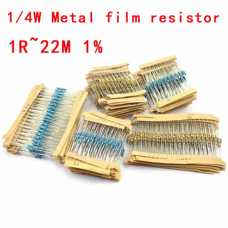 100Pcs 1/4W 1R~22M …