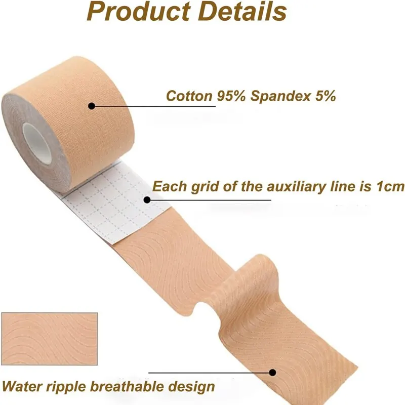 Kinesiologi plester pertolongan pertama perban Gym Fitness Olahraga perekat elastis Strain pita cedera stiker pereda nyeri otot lutut 2 buah