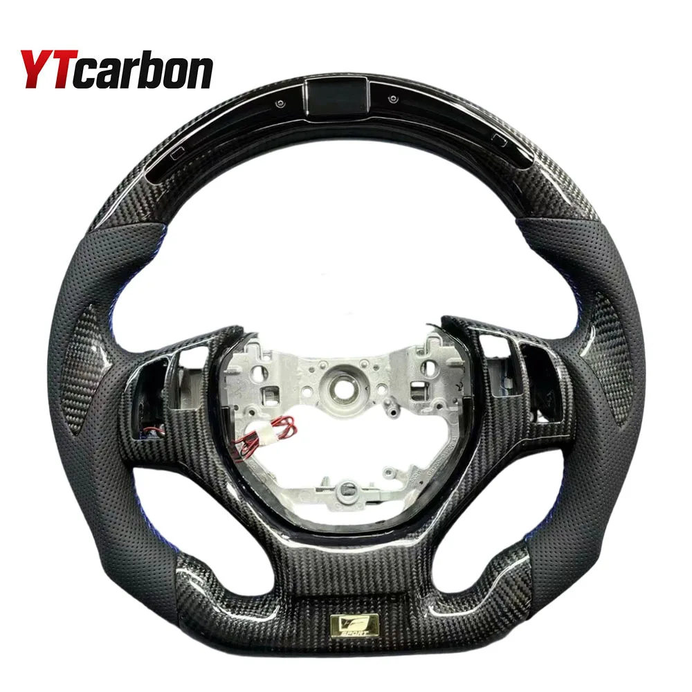 YT carbon Car Accessories Led Carbon Fiber Steering Wheel for ES350 ES300h GS200t GS350 GS450h RX270 RX350 RX450h