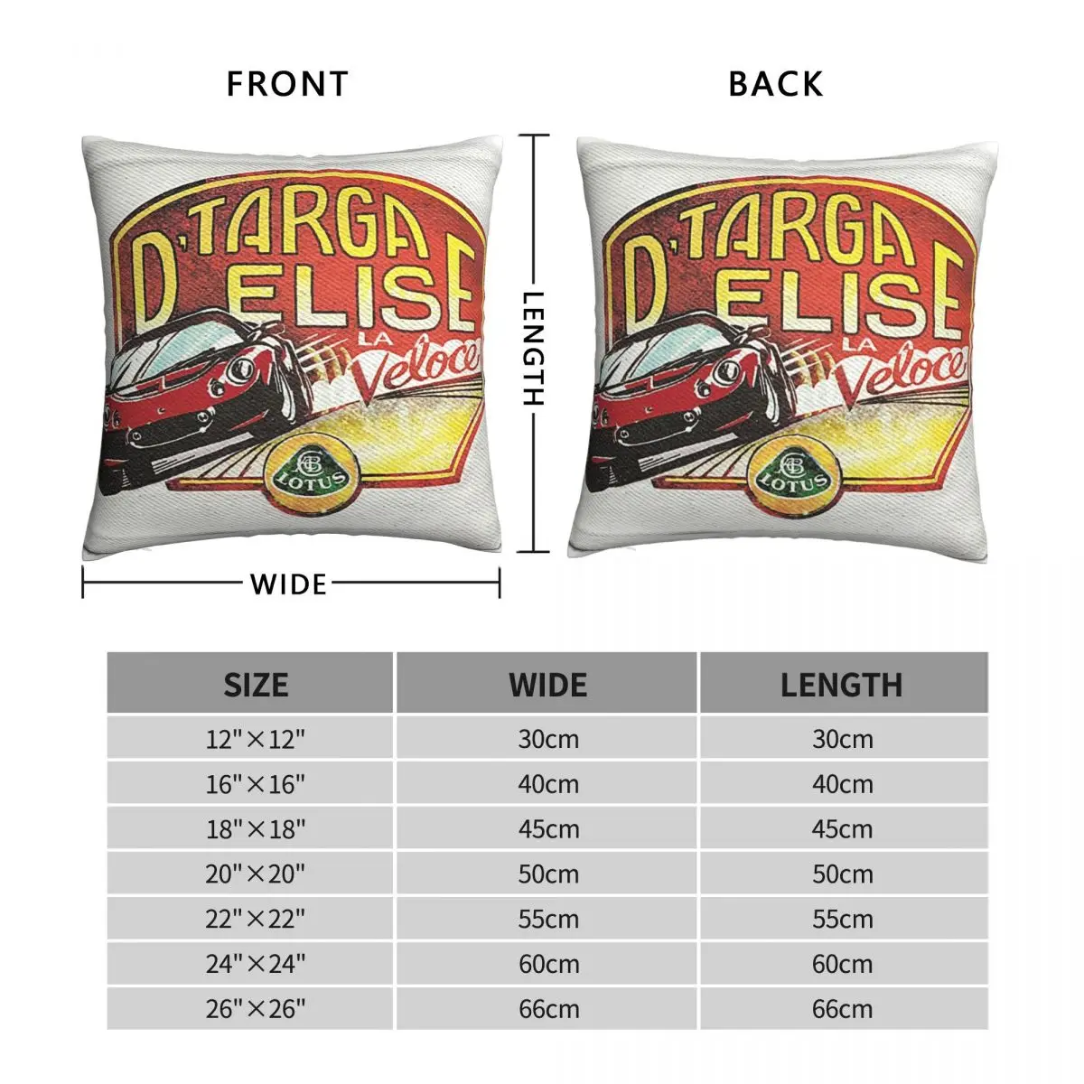 Targa D'Elise Veloce Square Pillowcase Polyester Linen Velvet Printed Zip Decorative Pillow Case Bed Cushion Cover Wholesale