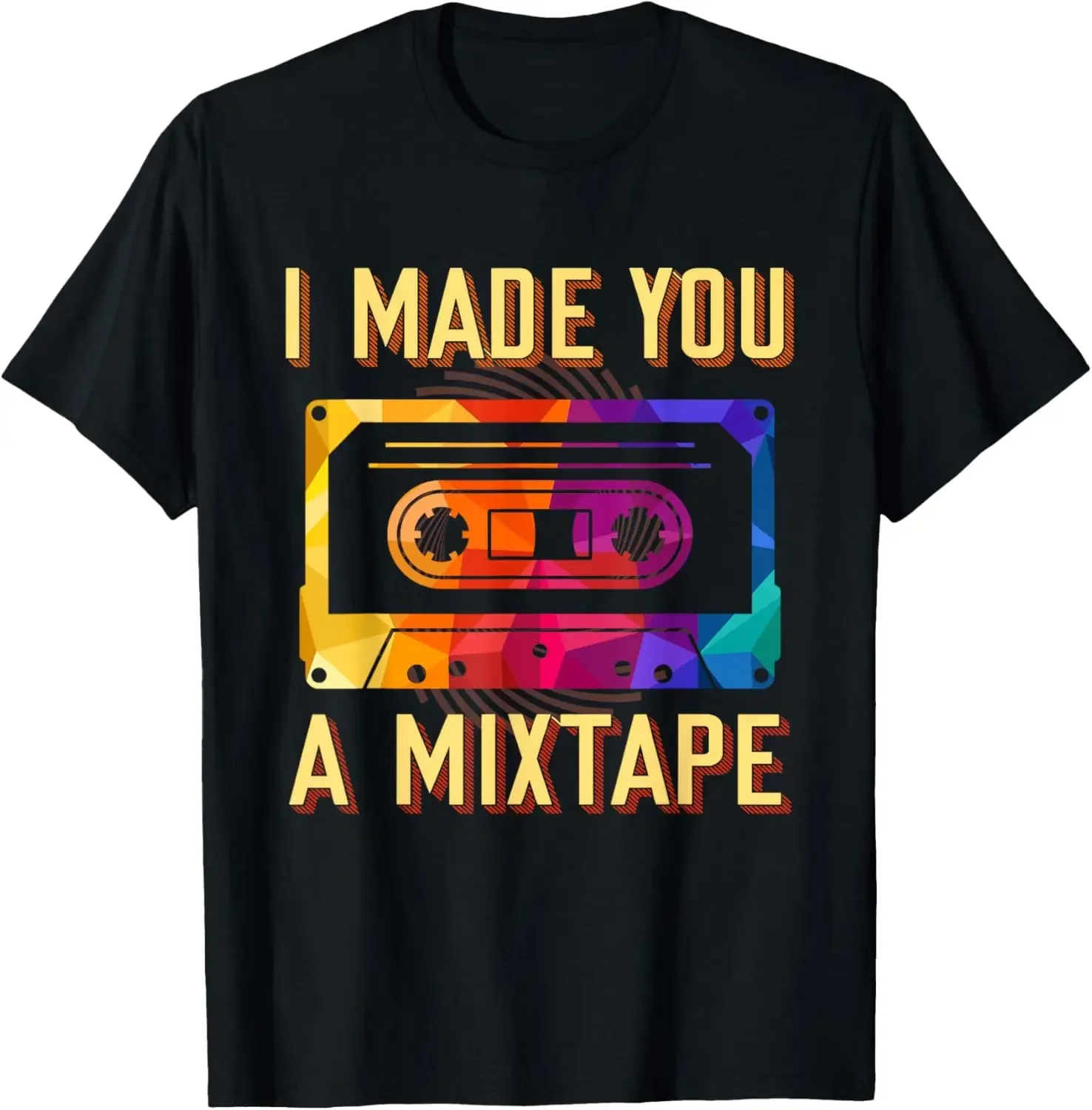 I Made You A Mixtape 80s 90s Vintage Costume Cassette Tape T-Shirt