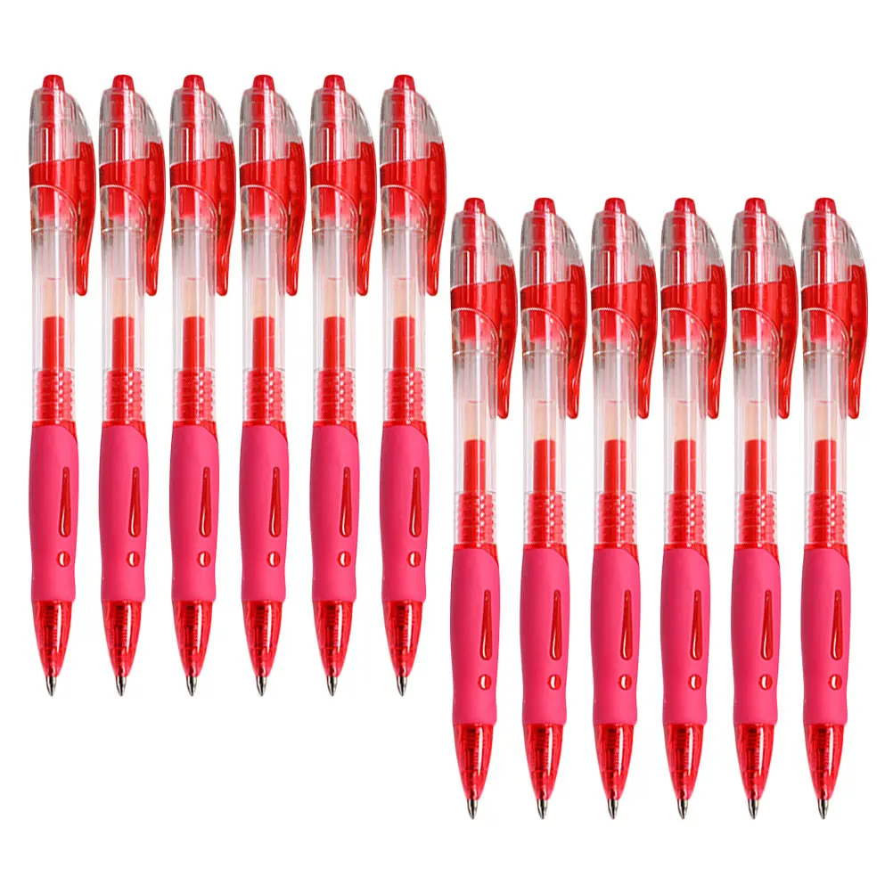 

12pcs Neutral Pen Student Writing Accessory Portable Gel Pens Office School Supplies Smooth Writing Long Life Plastic Material