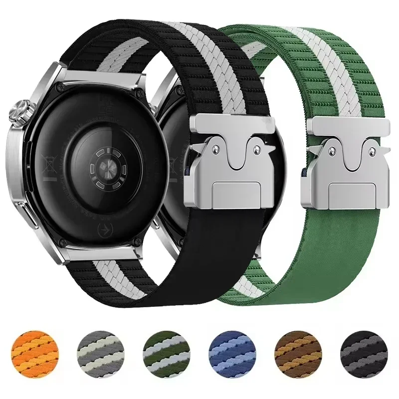 22mm Nylon-Sportarmband für Huawei Watch GT5 GT4 46mm Geflochtenes Weiches Band für Huawei Watch GT5 4 Pro 46mm Amazfit T-rex 3 Balance