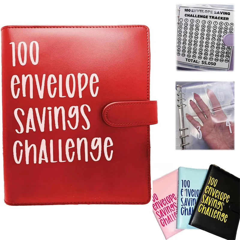 100 Envelope Challenge Savings Binder Couple's Challenge Event Cash Envelope Budget Notebook Account Book