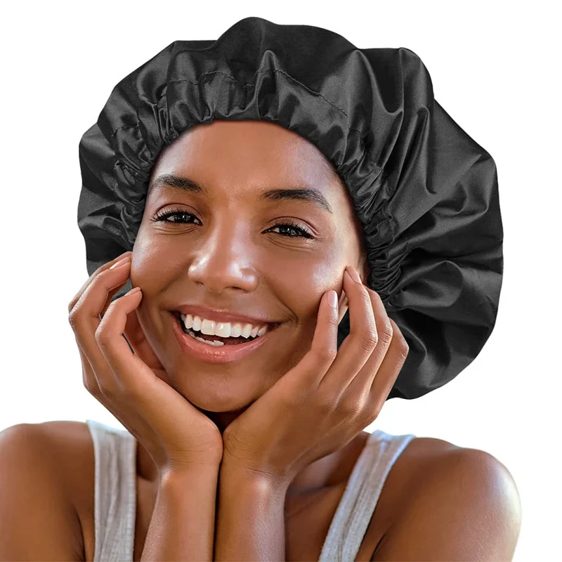 

Shower Cap for Men and Women with Box Braid, Locs, Long Curly Hair to Prevent Frizz