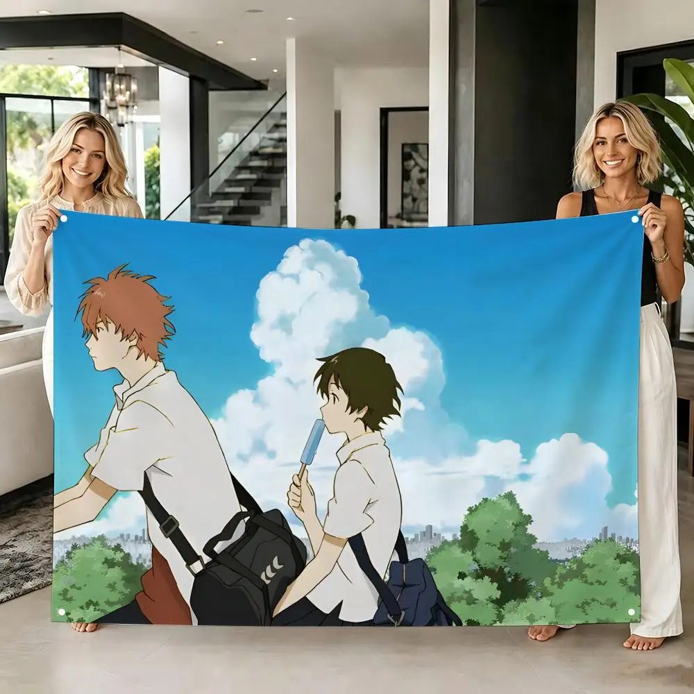 Travel Anime T-The Girl Who Leapt Through Time Flags Tapestry Creative Pattern Photo Living Room Wall Art Party Outdoor Decor