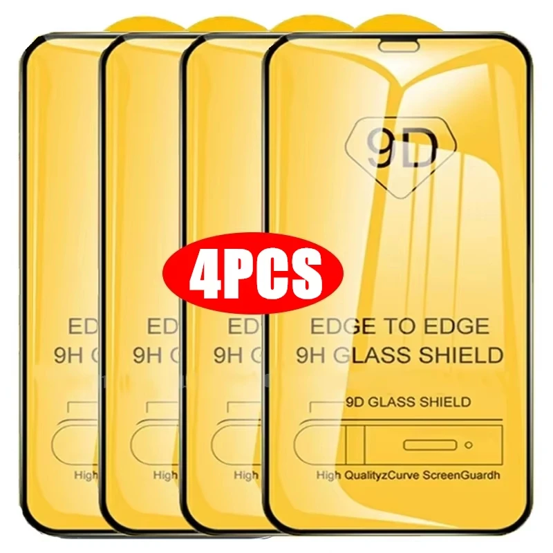 4 Stück 9D Panzerglas für Samsung Galaxy A57 A37 A56 5G A17 A16 A07 A55 A54 A53 A15 A35 A36 A73 A05 A06 A26 Displayschutzfolie