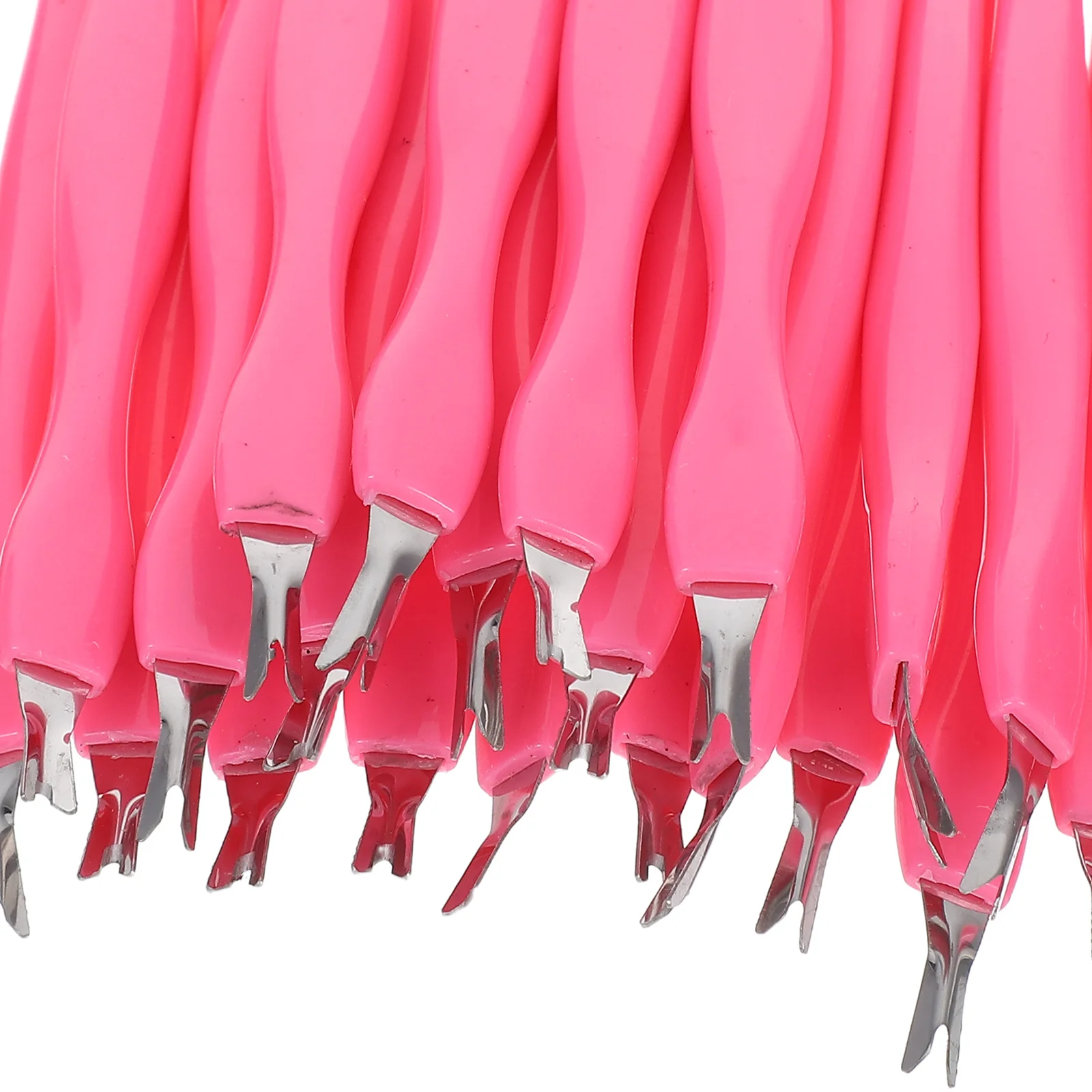 Poussoir à cuticules en métal en forme de V, fourchette dissolvant pour le soin des cuticules, Kit d'outils de manucure professionnel à usage domestique, 24 pièces