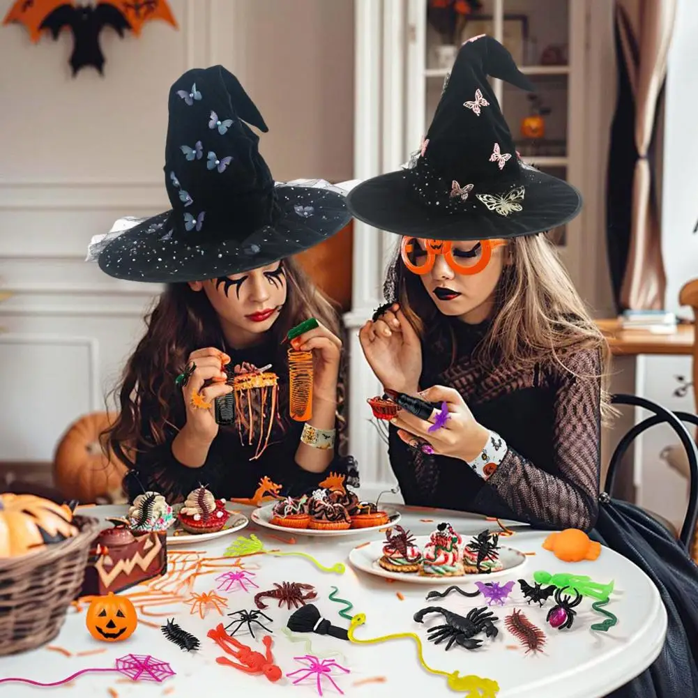 Make-up-Hexenhut für Damen, verstellbarer Schmetterlings-Hexenhut, leichtes Halloween-Kostümzubehör für bequeme Partykleidung