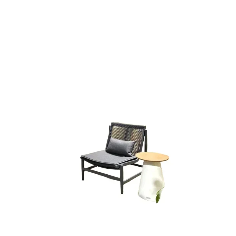 Villa Hotel Project Braided Rope Table and Chair Balcony Leisure Sofa Chair