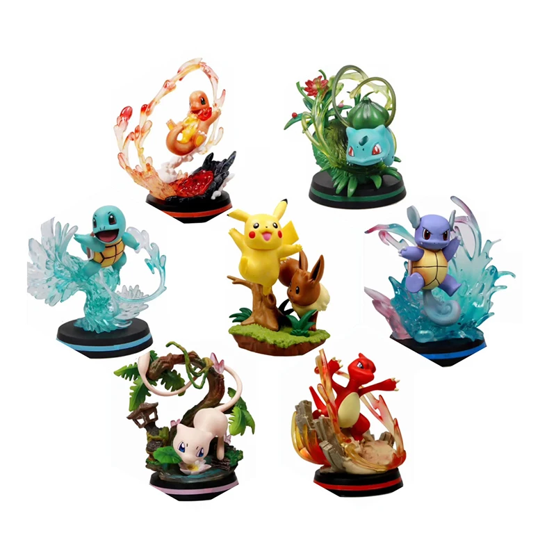 

Pokemon Anime Figures Toys 14CM Pikachu Eevee Charmander Vulpix Squirtle Anime Action Figure Toy Model Dolls For Children Gifts