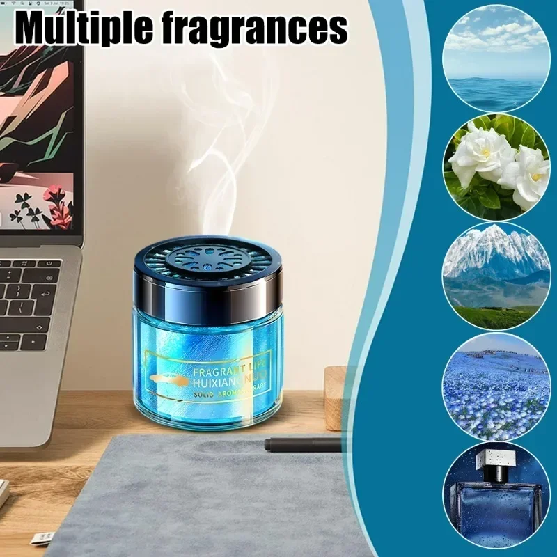 Car Air Fresheners Glitter Gel, Car Fragrance Smoke Odors Eliminator for Women Men in Car Home Office, Long Lasting Scents