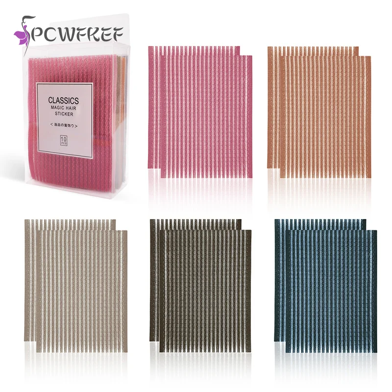 

10Pcs Front Hair Fringe Fashion Stabilizer Makeup Sticker Pad Patch Pastel Clip Bangs Magic Tape Fringe Girls Gifts