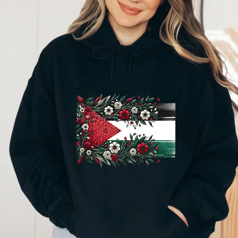 Palestine HoodiePalestine Hoodie Fashion Women Harajuku Aesthetic Graphic Palestina Hoodies Classic Unisex Vintage Sweatshirts