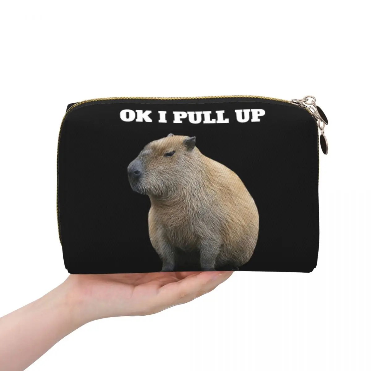 Capybara Women Cosmetic Bags Travel Makeup Organizer Pouch Toiletry Storage Dopp Kit Case