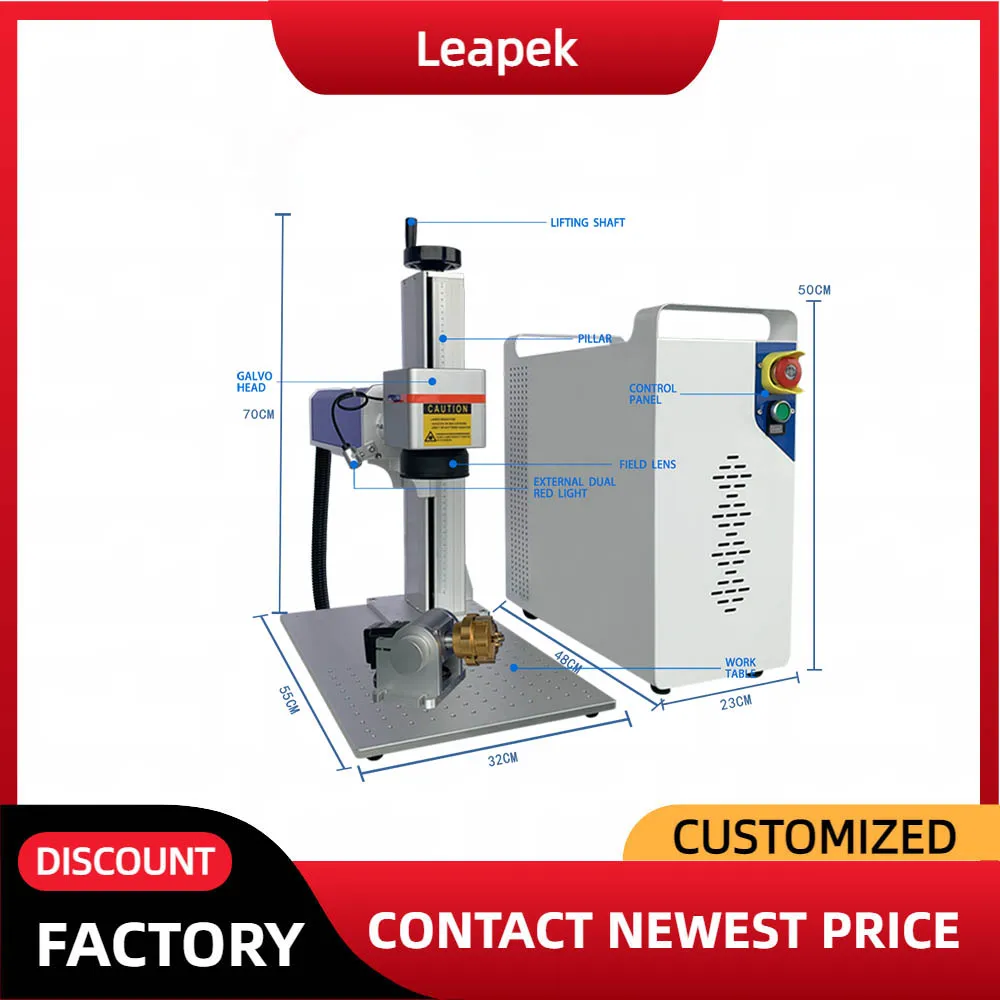 Laserowa znakowarka 20W 30W 50W Mopa Fiber Laser do znakowania i grawerowania, stal nierdzewna, do metalu, z oprogramowaniem Ezcad