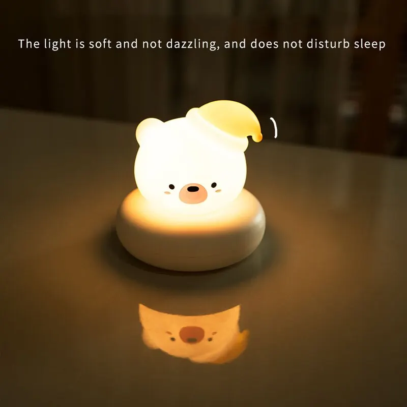 USB Charging Night Light Cute Clap Control Pet Shaped Sleep Lamp Bedroom Decorative Children\'s Gift Toy Night Atmosphere Lamp