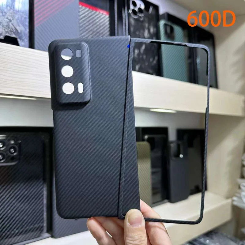 Case for Huawei Honor Magic V2 Real Carbon Fiber Aramid Anti-explosion Fold Cell Mobile Phone Protective Cover Protection Shell