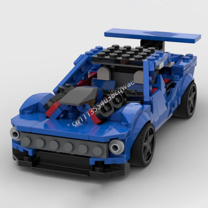 

204PCS Ford Mustang Inspired Sports Car MOC Vehicle Model Custom Puzzle DIY Assembly Building Blocks Toy Popular Gift Collection