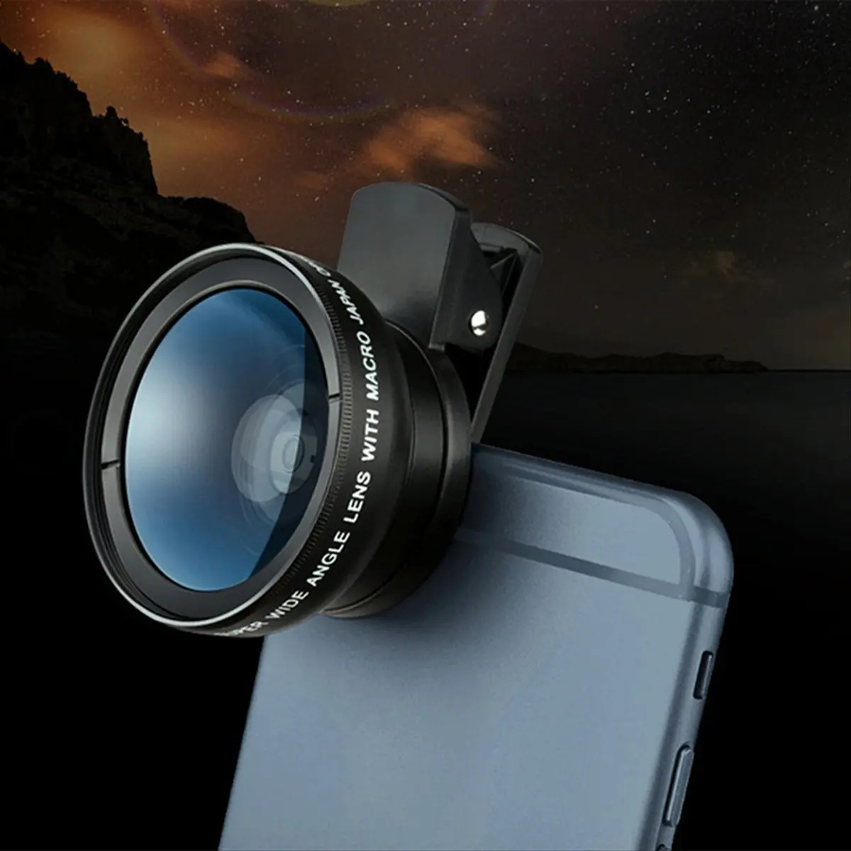 ABGN Phone Camera Lens 0.45X Ultra Wide Angle + 12.5X Macro Lens Universal Clip-on Camera Lens for Most Smartphones Black