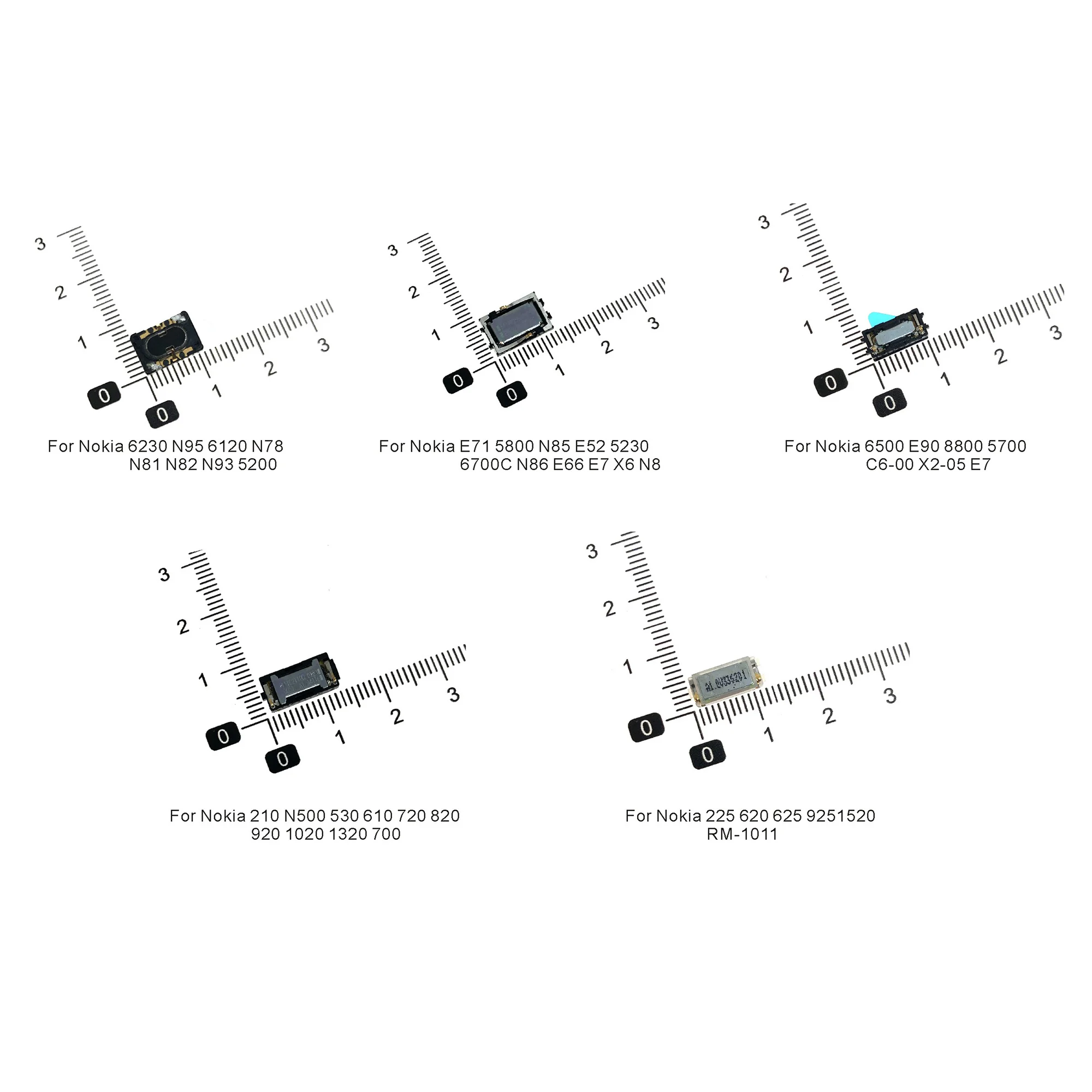 Ear speaker earpiece 311 308 For Nokia 1520 N95 6120 N78 N81 N82 E71 5800 N70 X5 X2-00 C3 Sound Earphone Speaker Repair Part