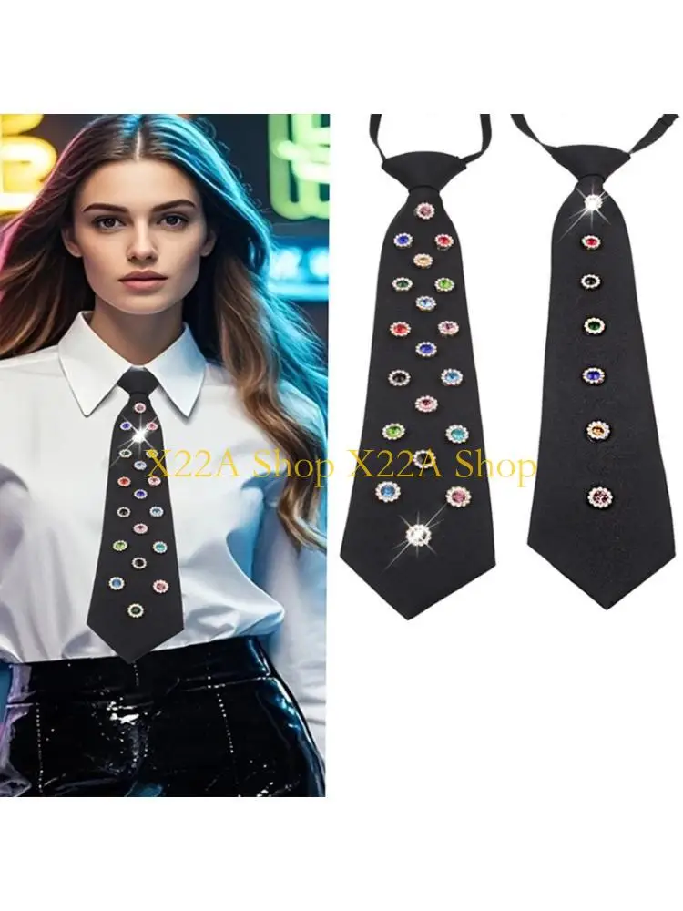 Unique Modern Two Step Crystal Design Tie For Office Wear Easy To Maintain
