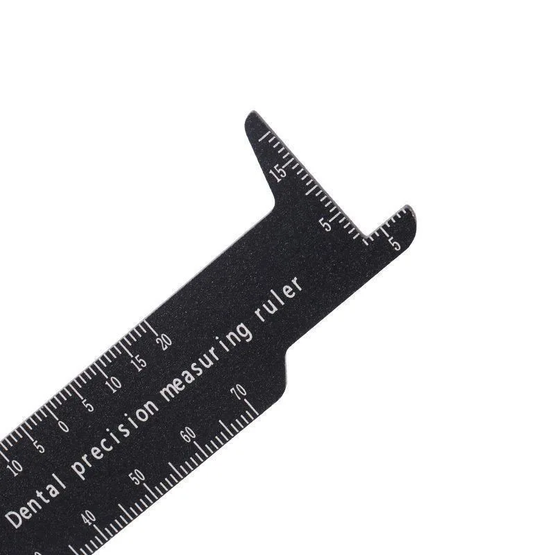 1/5Pcs Dental double-sided Precision Measuring Ruler Orthodontic Tooth Measuring Gauge Ruler Aluminum Gauge Ruler Dental Tools
