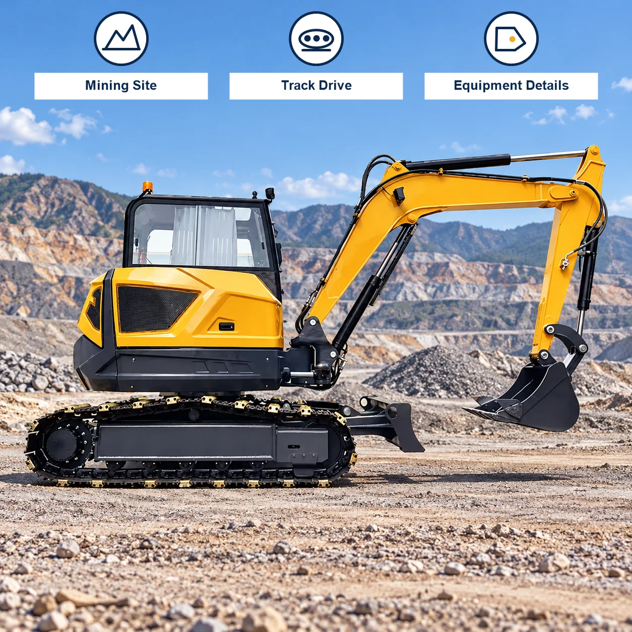 6.5 Ton Excavator for Water Reservoir Digging and Land Shaping Earthmoving Machine for Farm Development Projects