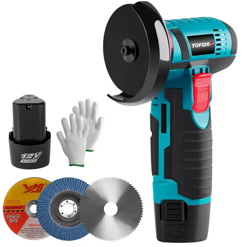 

12V Mini Angle Grinder Rechargeable Cordless Polishing Grinding Machine Diamond Cutting Electric Power Tools