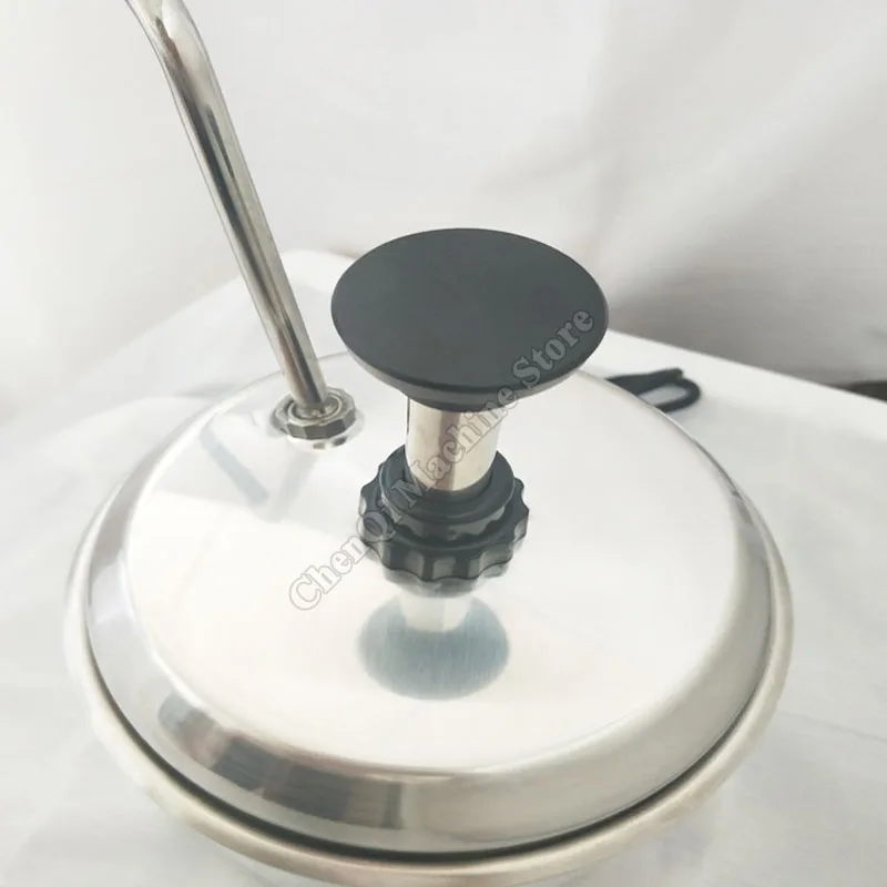 Dispensador eléctrico de máquina de queso de 2,5l, bomba de salsa cuadrada de acero inoxidable de un solo cabezal, distribución de calefacción de aislamiento de queso