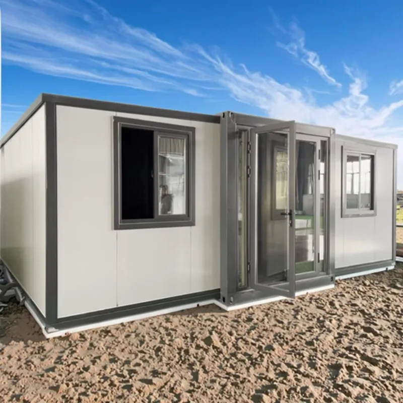 Double Wing Expandable Luxury Container House and Portable Mobile Home 20ft 40ft 3 Bedrooms Office Garden Villa Design