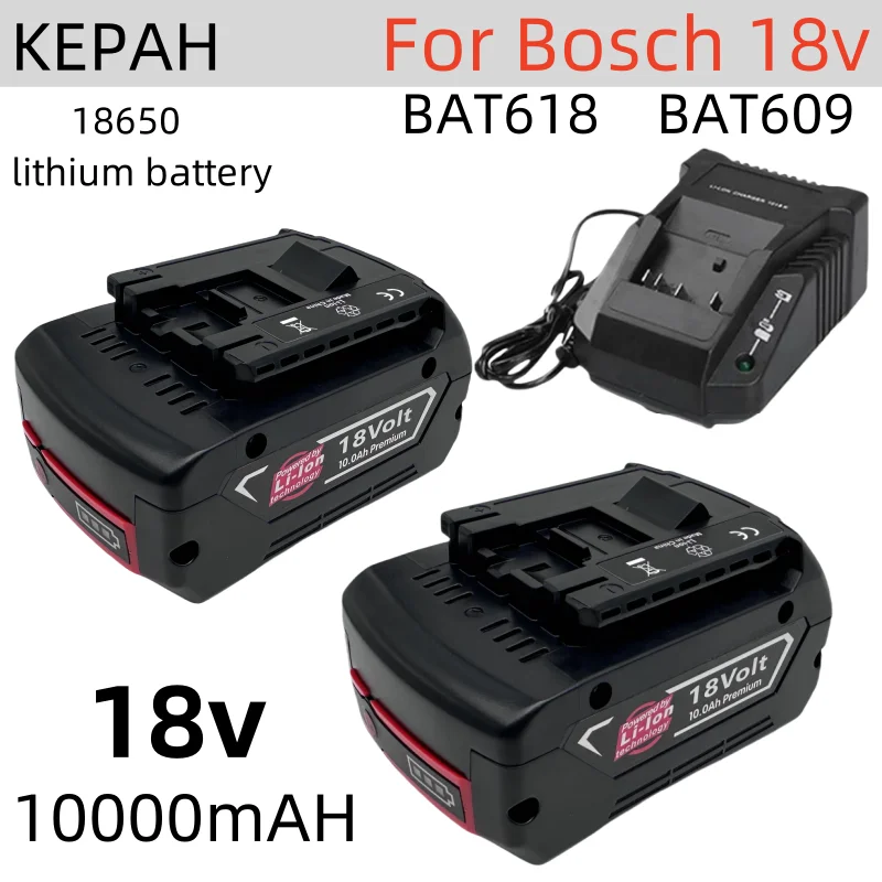 

High-Performance For BOSCH 18V 6.0Ah LITHIUM-ION BATTERY GBA 18v 10.0 Ah Professional GBA GSR GSB BAT609 Rechargeable Battery