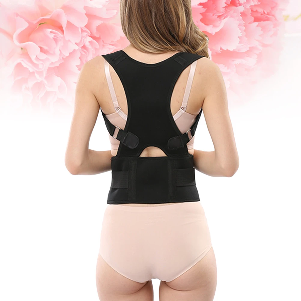 

Posture Corrector Back Support Belt Adjustable Shoulder Brace Pain Relief Straightener Sitting Standing Trainer Lumbar Strap