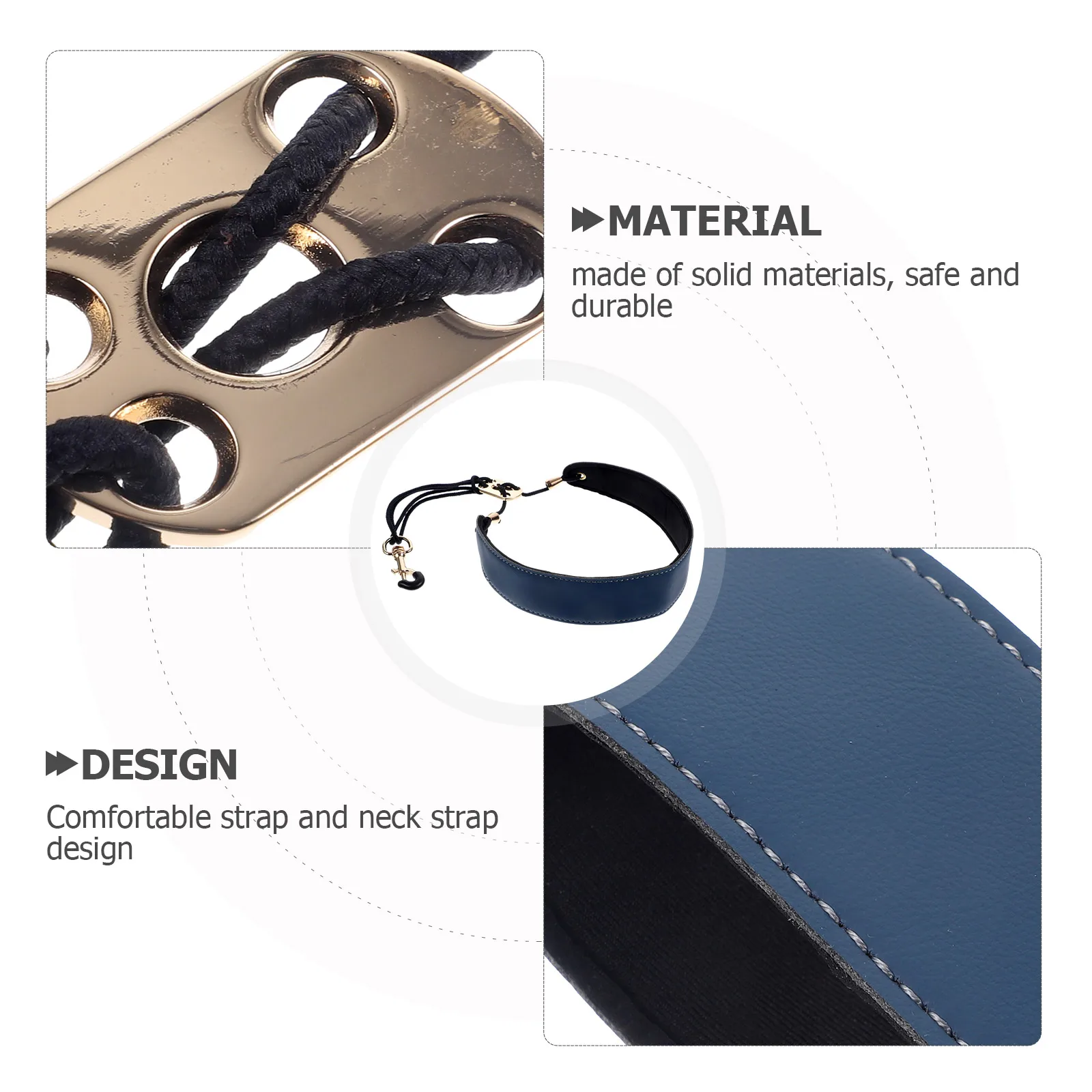 

Saxophone Strap Instrument Harness Neck Lanyard Adjustable Comfortable Black Blue Replacement Accessories