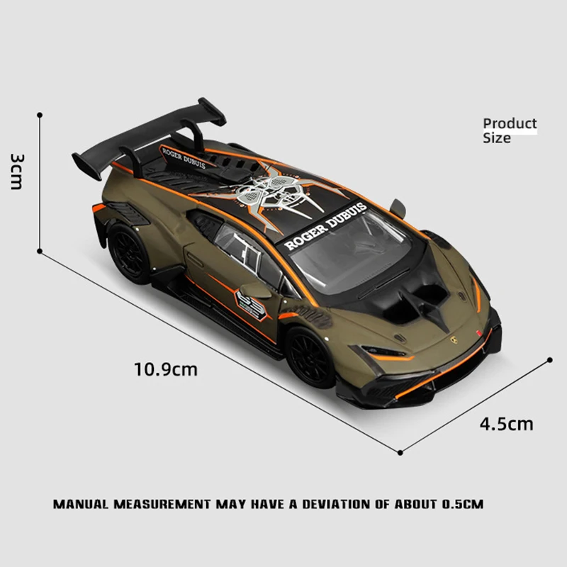 Bburago-Lamborghini Huracan Super Trofeo EV02 Modelo de Corrida Vermelho, Simulação Carro, Brinquedo do carro da coleção Masculino, 1:43