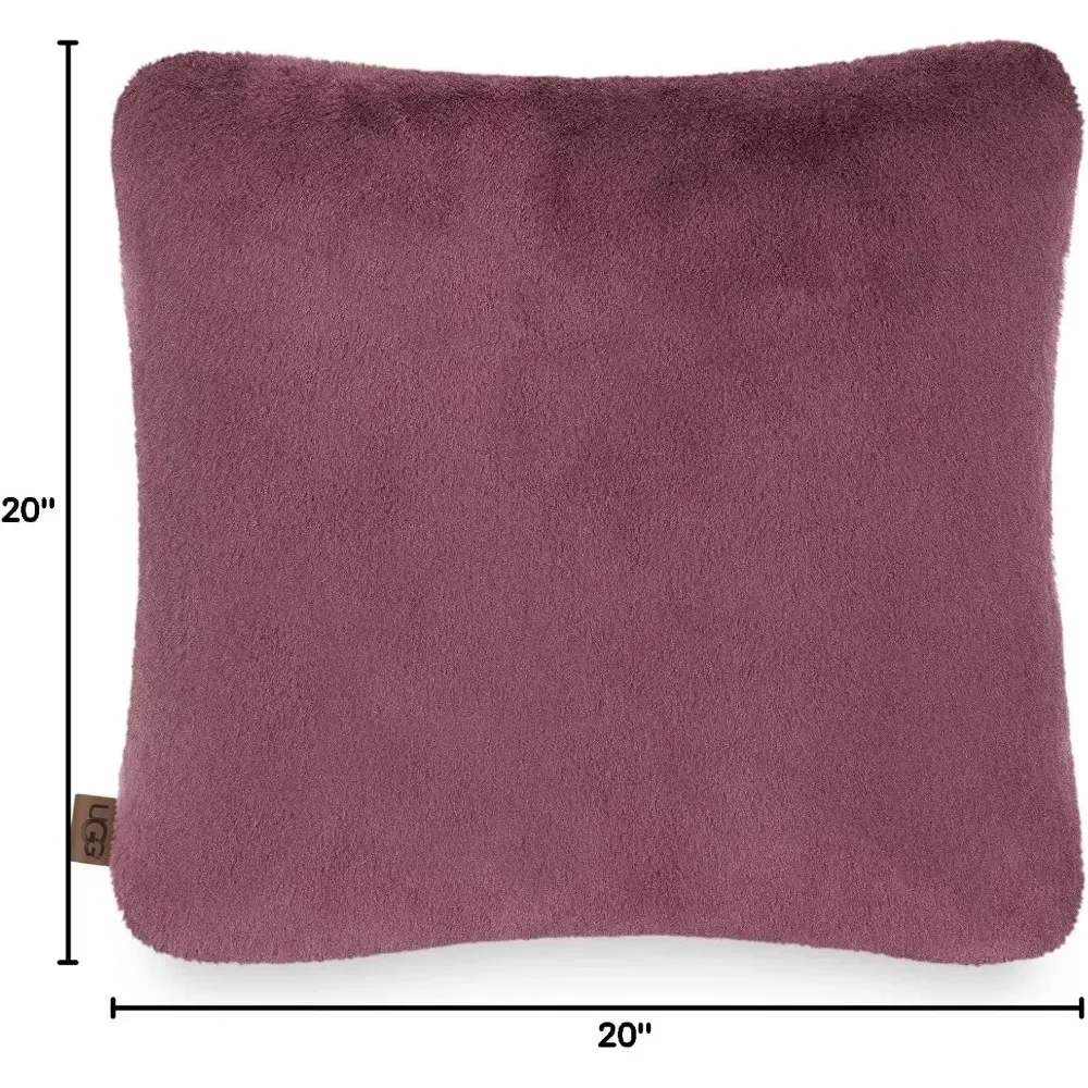 Euphoria Throw Square Accent Luxury Hotel Style Soft Cozy Comfortable Decor Pillow, 20 x 20-inch, Dusty Rose