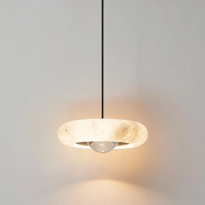 Spanish Minimalist Marble Sofa Reading Pendant Lights Nordic Designer Model Room Bedside Entrance Study LED Hanging Chandeliers