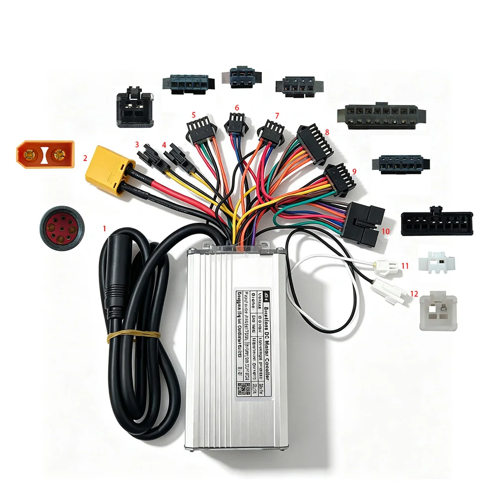 JH4AJ8717DZBL 48V 20A Ebike Bürstenloser Motorcontroller für Elektroroller Fatbike MTB Zubehör Geschwindigkeitsregler – Detail 2