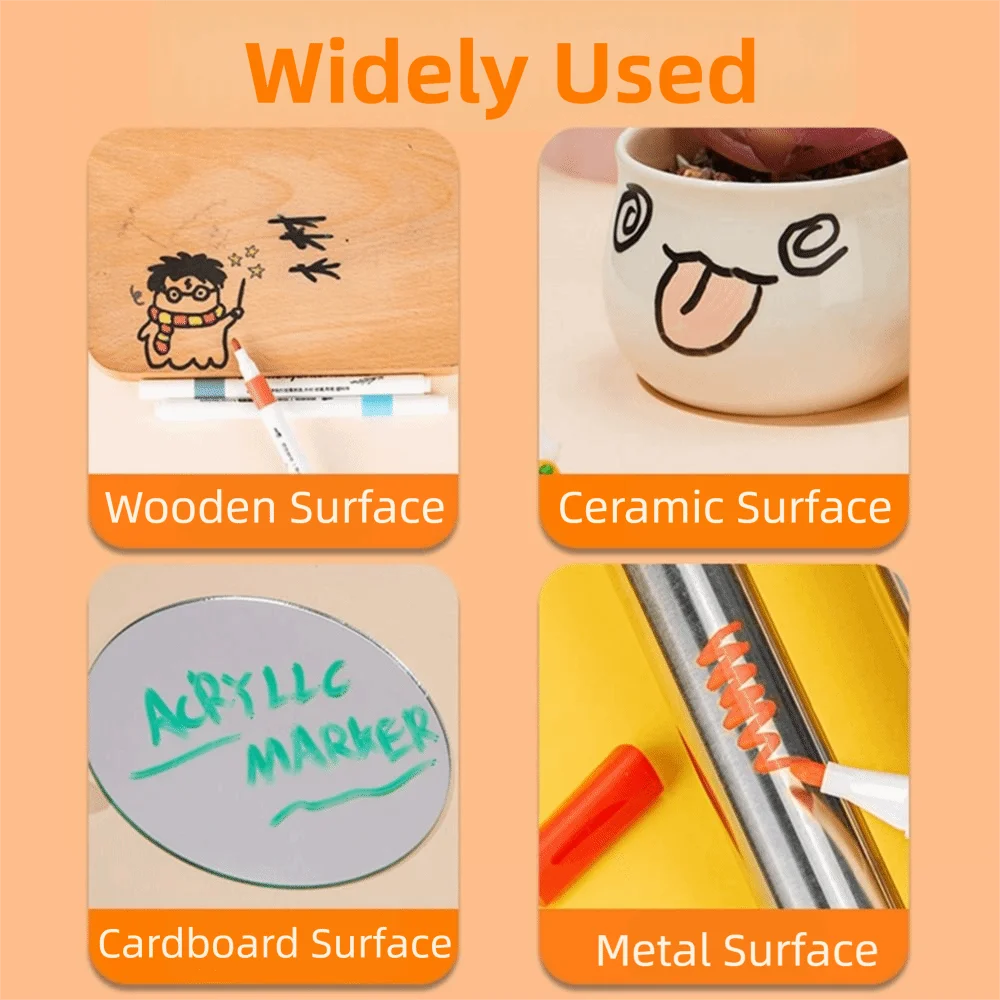 

80-цветный набор акриловых маркеров, тонкий наконечник, мягкий наконечник, художественный маркер на водной основе, сделай сам, ремесленный акриловый маркер для рисования детей