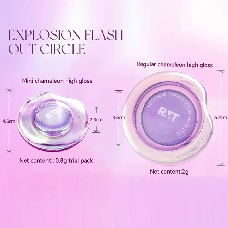 RMT Highlighter Eyeshadow Chameleon Glitter Pigment Diamond Chrome Metallic Brightening Face Body Cosmetic Makeup for Women - Image 6