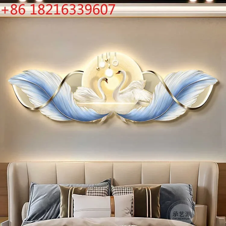 Bedroom decorative painting master bedroom bedside high-end wall lamp painting living room background wall hanging painting